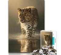 Teenager Jigsaw Animal Cheetah 1000 Piece Jigsaw Puzzle for Adults Teens,is Ideal As A Gift for The Whole Family Suitable for And 14 26x38cm