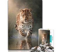 Teenager Jigsaw Animal Cheetah Jigsaws 1000 Pieces for Adults,Educational Games Home Decoration Artists Collection, Fine Art 26x38cm