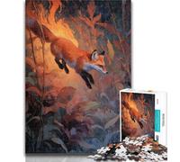 Teenager Jigsaw Animal Fox Jigsaw Puzzle 1000 Pieces for Teenagers,Toys Educational Games Stress Relieving Unique Home Decor And Gifts 26x38cm