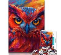 Teenager Jigsaw Animal Owl Jigsaws 1000 Pieces for Adults,Educational Games Home Decoration Artists Collection, Fine Art 50x75cm