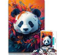 Teenager Jigsaw Animal Panda Jigsaws 1000 Pieces for Teenagers,Charcoal Art Staycation Kill Time for Home Decoration 50x75cm