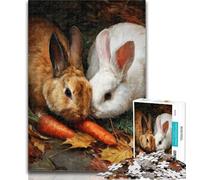 Teenager Jigsaw Animal Rabbit 1000 Piece Jigsaw Puzzles for Adults,Family Game Birthday Gifts.Challenge High Difficulty 26x38cm