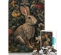 Teenager Jigsaw Animal Rabbit 1000 Piece Jigsaw Puzzles for Adults,Family Game Birthday Gifts.Challenge High Difficulty 26x38cm