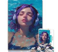 Teenager Jigsaw Anime Girl 1000 Piece Jigsaw Puzzles for Adults,Family Game Birthday Gifts.Challenge High Difficulty 26x38cm