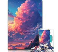 Teenager Jigsaw Anime Style Colourful Clouds 1000 Pieces Jigsaw Puzzles For Teens And Adults,Interesting Stress Reduction Parent-child Interaction 50x75cm
