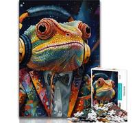 Teenager Jigsaw Art Chameleon 1000 Piece Jigsaw Puzzles for Adults Gifts,Challenging Game Toys for Is Ideal As A Gift for The Whole Family (26x38cm)