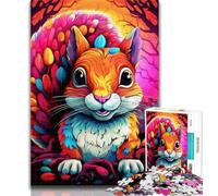 Teenager Jigsaw Art Cute Squirrel 1000 Pieces Jigsaw Puzzles For Teens And Adults,Diy Modern Wall Art Unique Gift Home Decor 26x38cm