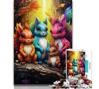 Teenager Jigsaw Art Cute Squirrel Jigsaw Puzzle 1000 Pieces for Teenagers,Toys Educational Games Stress Relieving Unique Home Decor And Gifts 50x75cm