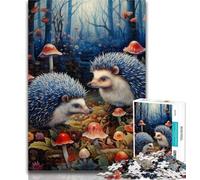 Teenager Jigsaw Art Hedgehog Jigsaw Puzzles 1000 Pieces for Adults Teens,Learning Educational Toys Family Games Birthday Present, Gifts 26x38cm