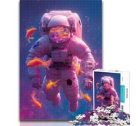 Teenager Jigsaw Astronaut 1000 Pieces Jigsaw Puzzles For Teens And Adults,Diy Modern Wall Art Unique Gift Home Decor 75x50cm