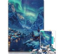 Teenager Jigsaw Aurora Cabin 1000 Pieces Jigsaw Puzzle for Adults& Teens,Decompressing Intellectual Educational Toy Birthday Present, Gifts (26x38cm)