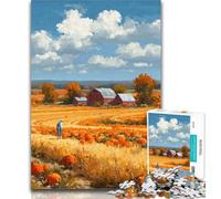 Teenager Jigsaw Autumn Farmland 1000 Pieces Jigsaw Puzzles for Adults And Teens,Toys Educational Games Stress Relieving Great Gifts And Toys 26x38cm