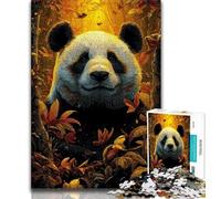 Teenager Jigsaw Autumn Panda Adult Jigsaws 1000 Pieces Difficult,Learning Educational Toys Family Games Birthday Present, Gifts (38x26cm)