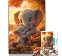 Teenager Jigsaw Baby Elephant Jigsaws 1000 Pieces for Adults,Toys Educational Games Stress Relieving Great Gifts And Toys 50x75cm