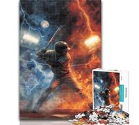 Teenager Jigsaw Baseball Sports 1000 Piece Jigsaw Puzzles,Decompressing Intellectual Educational Toy Birthday Present, Gifts 26x38cm