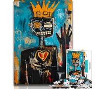 Teenager Jigsaw Basquiat-style King 1000 Piece Jigsaw Puzzles,Decompressing Intellectual Educational Toy Birthday Present, Gifts (26x38cm)