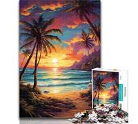 Teenager Jigsaw Beach Scenery 1000 Piece Jigsaw Puzzle for Adults Teens,is Ideal As A Gift for The Whole Family Suitable for And 14 26x38cm