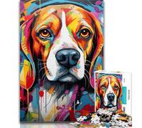 Teenager Jigsaw Beagle 1000 Piece Jigsaw Puzzles for Adults & Teens,Learning Educational Toys Family Games Enhance Love between Couples 75x50cm