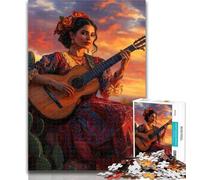Teenager Jigsaw Beautiful Mexican Woman Jigsaws 1000 Pieces for Adults,Educational Games Home Decoration Artists Collection, Fine Art 50x75cm