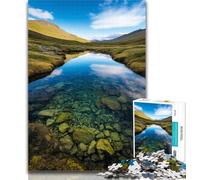 Teenager Jigsaw Beautiful Mountains And Lakes 1000 Piece Jigsaw Puzzles for Adults,Artistic Wall Decor & Birthday Gift Idea for Friends, Home Office 50x75cm