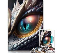 Teenager Jigsaw Beauty Dragon Eye 1000 Pieces Jigsaw Puzzle for Adults& Teens,Educational Toys Is Ideal As A Gift for The Whole Family (38x26cm)