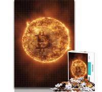 Teenager Jigsaw Bitcoin 1000 Pieces Jigsaw Puzzles for Adults And Teens,Toys Educational Games Stress Relieving Great Gifts And Toys 26x38cm