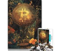 Teenager Jigsaw Bitcoin Logo 1000 Pieces Jigsaw Puzzles For Teens And Adults,Interesting Stress Reduction Parent-child Interaction 50x75cm