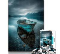 Teenager Jigsaw Boat on The Lake 1000 Pieces Jigsaw Puzzles For Teens And Adults,Stress Reliever Difficult Challenge Enhance Love between Couples 26x38cm