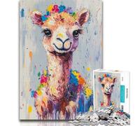 Teenager Jigsaw Camel Graffiti 1000 Piece Jigsaw Puzzle for Adults Teens,is Ideal As A Gift for The Whole Family Suitable for And 14 26x38cm