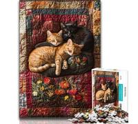 Teenager Jigsaw Cat Collage Jigsaw Puzzle 1000 Pieces for Teenagers,Stress Reliever Staycation Kill Time Funny Gift (50x75cm)