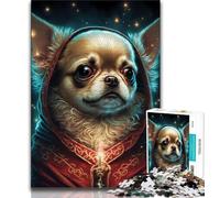 Teenager Jigsaw Chihuahua Dog 1000 Pieces Jigsaw Puzzles For Teens And Adults,Stress Reliever Difficult Challenge Enhance Love between Couples (38x26cm)