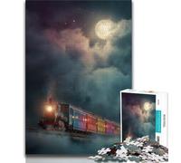 Teenager Jigsaw Cloud Train Adult Jigsaws 1000 Pieces Difficult,Vibrant And Unique Design Relaxing & Challenging Puzzle Experience (26x38cm)