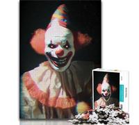 Teenager Jigsaw Clown Circus Jigsaws Puzzles 1000 Pieces for Teenagers Gifts,Enhance Love between Couples for Age 14 75x50cm