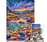 Teenager Jigsaw Colored Pebbles Jigsaws 1000 Pieces for Teenagers,Charcoal Art Staycation Kill Time for Home Decoration 50x75cm