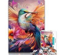Teenager Jigsaw Colorful Art Hummingbird 1000 Piece Jigsaw Puzzles for Adults & Teens,Learning Educational Toys Family Games Enhance Love between Couples 75x50cm