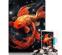 Teenager Jigsaw Colorful Art Koi 1000 Pieces Jigsaw Puzzles For Teens And Adults,Stress Reliever Difficult Challenge Enhance Love between Couples 75x50cm
