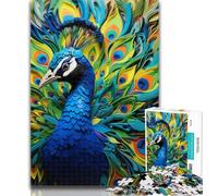 Teenager Jigsaw Colorful Art Peacock Jigsaw Puzzle 1000 Pieces for Adults,Family Game Stress Reliever Difficult Challenge Great Gifts And Toys 75x50cm