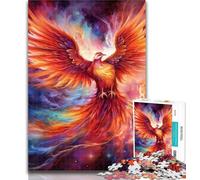 Teenager Jigsaw Colorful Art Phoenix 1000 Pieces Jigsaw Puzzle for Adults& Teens,Educational Toys Is Ideal As A Gift for The Whole Family 26x38cm