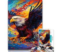 Teenager Jigsaw Colorful Eagle 1000 Pieces Jigsaw Puzzles For Teens And Adults,Stress Reliever Difficult Challenge Enhance Love between Couples 75x50cm