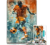 Teenager Jigsaw Colorful Football 1000 Piece Jigsaw Puzzles for Adults,Artistic Wall Decor & Birthday Gift Idea for Friends, Home Office 50x75cm