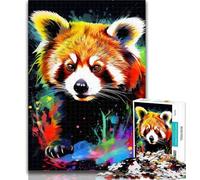 Teenager Jigsaw Colorful Red Panda Adult Jigsaws 1000 Piece,Learning Educational Toys Family Games Enhance Love between Couples 26x38cm
