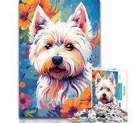 Teenager Jigsaw Coloured Shih Tzu 1000 Piece Jigsaw Puzzle for Adults Teens,is Ideal As A Gift for The Whole Family Suitable for And 14 26x38cm