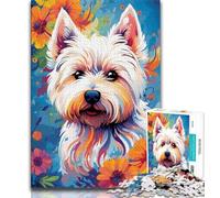 Teenager Jigsaw Coloured Shih Tzu Jigsaw Puzzles for Adults 1000 Pieces,Educational Toys Is Ideal As A Gift for The Whole Family 50x75cm