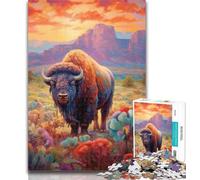 Teenager Jigsaw Colourful Alpine Cow Paintings Jigsaw Puzzles 1000 Pieces for Adults Teens,Learning Educational Toys Family Games Birthday Present, Gifts 50x75cm