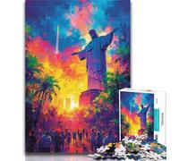Teenager Jigsaw Colourful Christian Statues Adult Jigsaws 1000 Pieces Difficult,Learning Educational Toys Family Games Birthday Present, Gifts 50x75cm