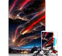 Teenager Jigsaw Colourful Dream Clouds 1000 Piece Jigsaw Puzzle for Adults And Teenagers,Family Game Stress Reliever Difficult Challenge Secret Santa Gifts 26x38cm