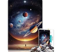 Teenager Jigsaw Colourful Fantasy Cosmic Black Hole 1000 Piece Jigsaw Puzzle for Adults And Teenagers,Family Game Stress Reliever Difficult Challenge Secret Santa Gifts 50x75cm