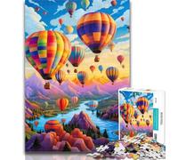 Teenager Jigsaw Colourful Hot Air Balloons 1000 Piece Jigsaw Puzzles for Teenagers Gifts,Relax Games Is Ideal As A Gift for The Whole Family 50x75cm