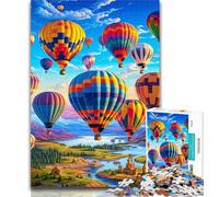 Teenager Jigsaw Colourful Hot Air Balloons 1000 Piece Jigsaw Puzzles for Teenagers Gifts,Relax Games Is Ideal As A Gift for The Whole Family 50x75cm