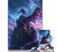 Teenager Jigsaw Cosmic Dragon 1000 Piece Jigsaw Puzzles for Adults,Family Game Birthday Gifts.Challenge High Difficulty 50x75cm